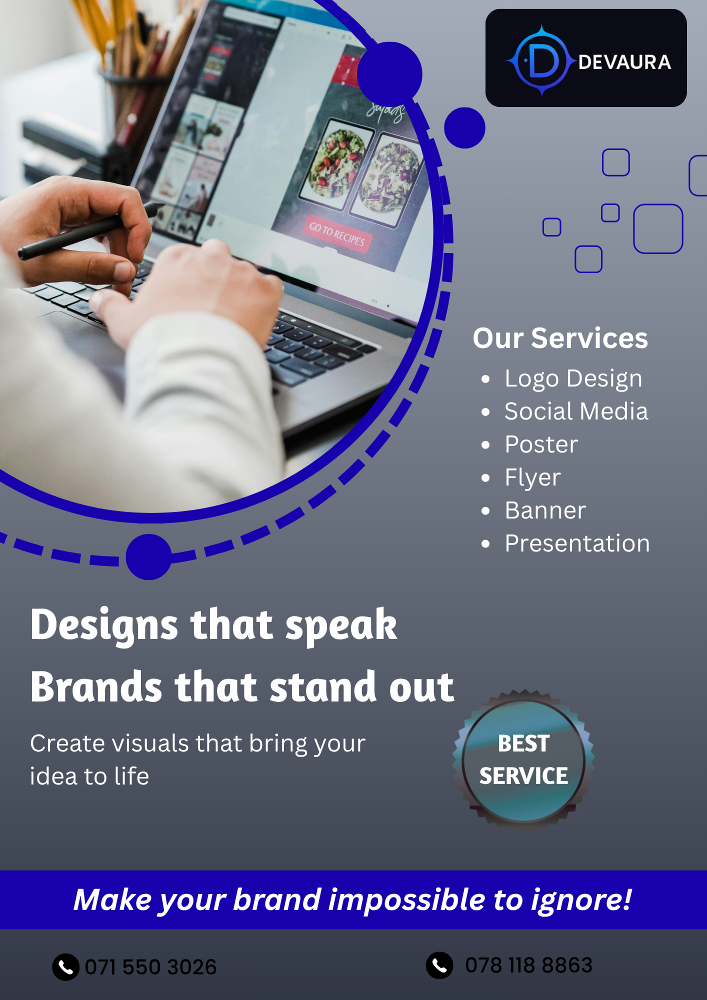 DevAura Graphics & Branding Flyer